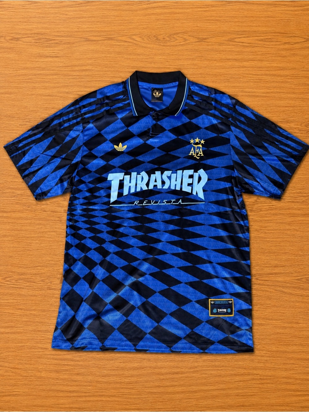 Adidas Originals Thrasher Argentina Football Jersey Men’s Size Small Blue Black